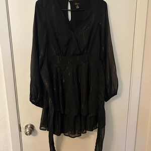 Japna Black Long Sleeve Dress